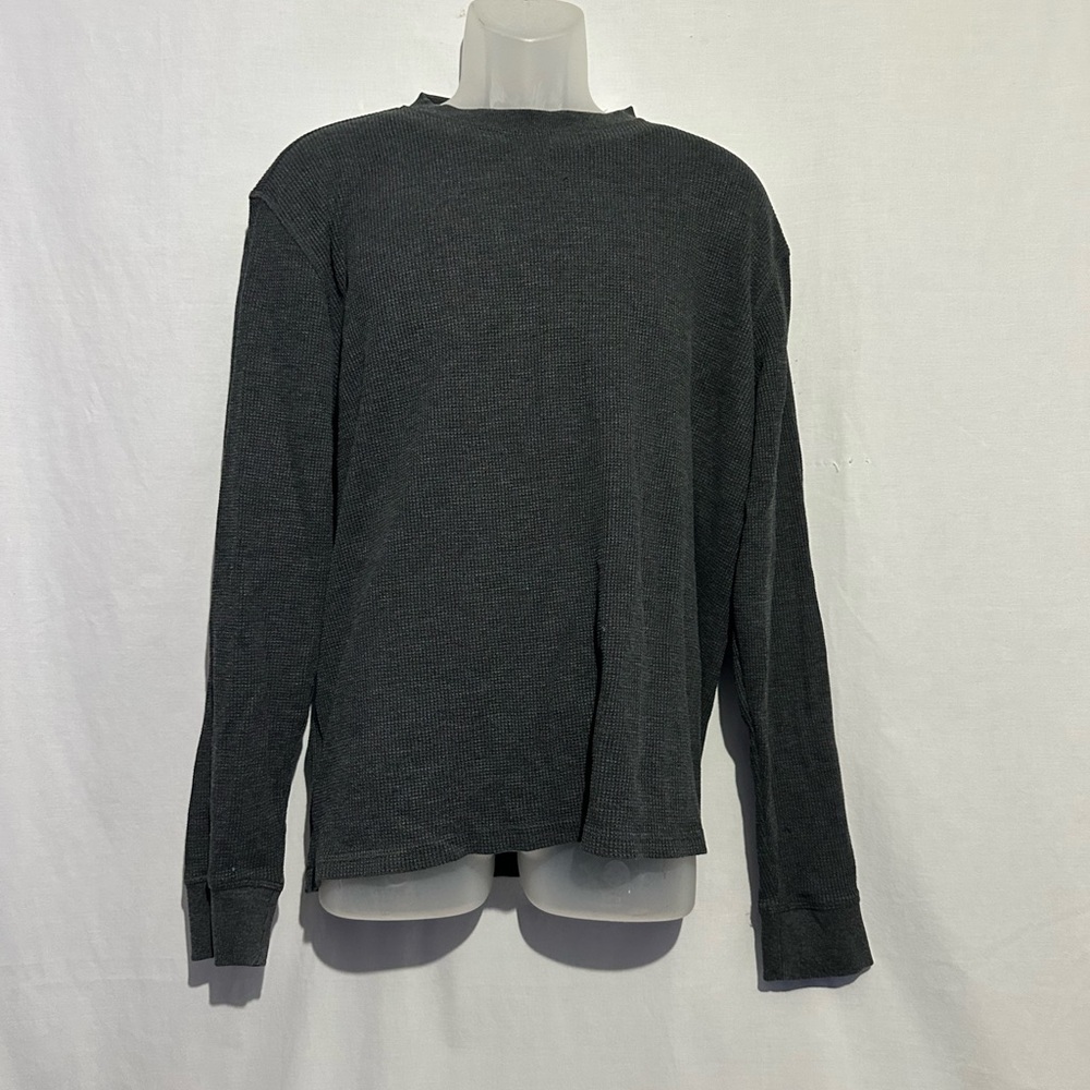 Men’s Members Mark Charcoal Thermal Long Sleeve Shirt – Size M